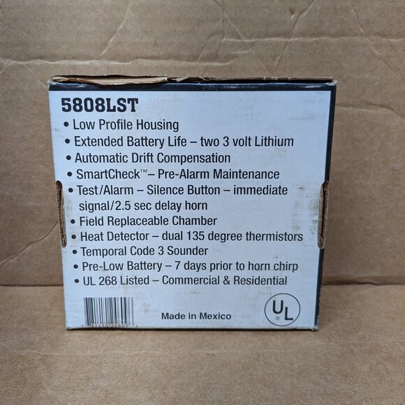 ADEMCO 5808LST WIRELESS SMOKE DETECTOR - UNUSED - DETECTOR, COVER AND BOX ONLY - Picture 8 of 8